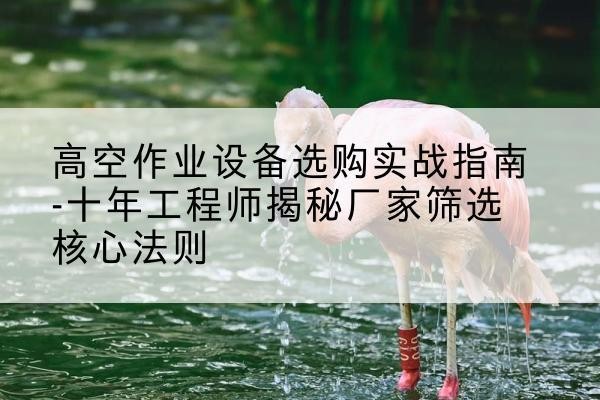 鄂托克前旗剪叉式升降机厂家-高空作业设备选购实战指南-十年工程师揭秘厂家筛选核心法则